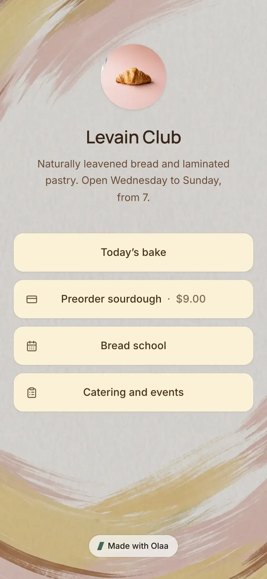 Levain Club’s Olaa page